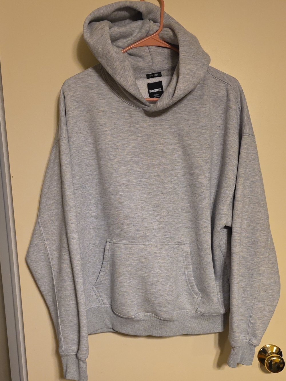 RSQ Light Gray Oversized Pullover Hoodie